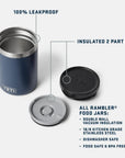 Yeti Rambler 16 oz (473 ml) Insulated Food Jar (Black Forest Green) info 