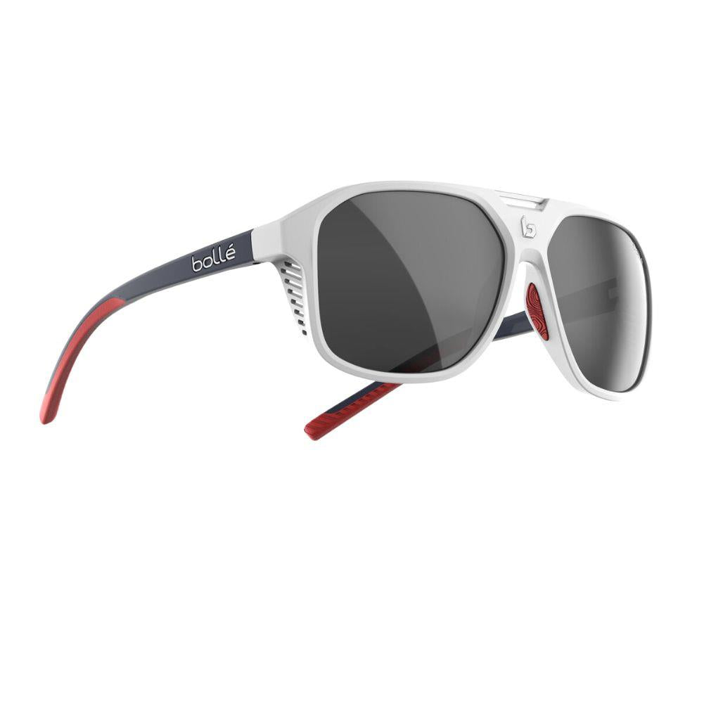 Bollé Arcadia Sunglasses - Large (White Blue Red Matte/TNS Gun) Close