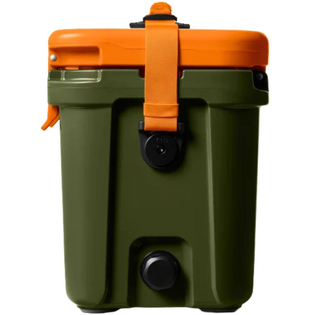 Yeti Roadie 15 Cool Box (Olive/King Crab Orange) side