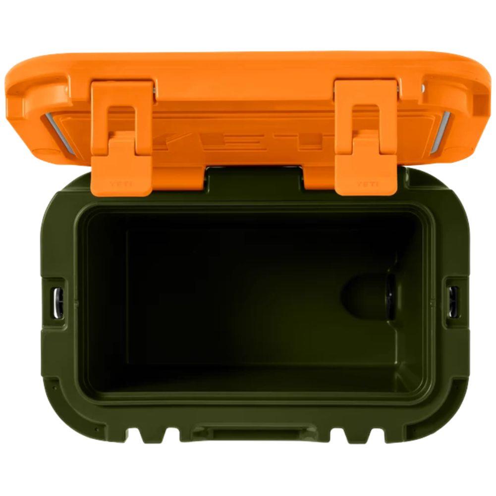Yeti Roadie 15 Cool Box (Olive/King Crab Orange) open inner