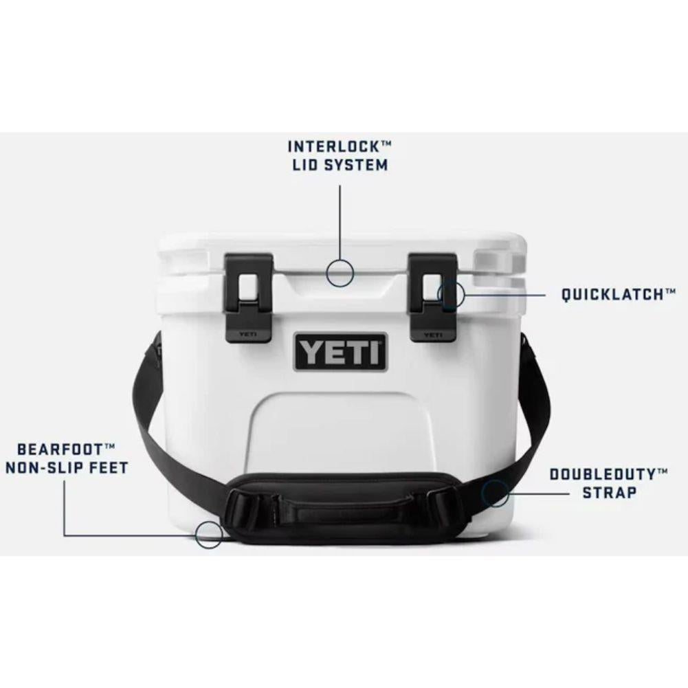 Yeti Roadie 15 Cool Box (Olive/King Crab Orange) front bnfo