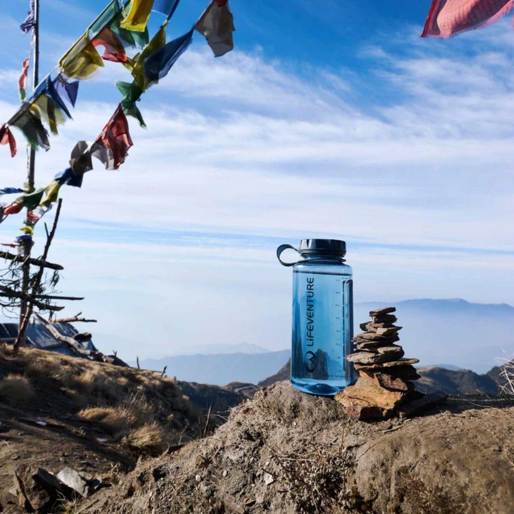 Lifeventure Tritan Flask 1 Litre Water Bottle (Navy) rocks