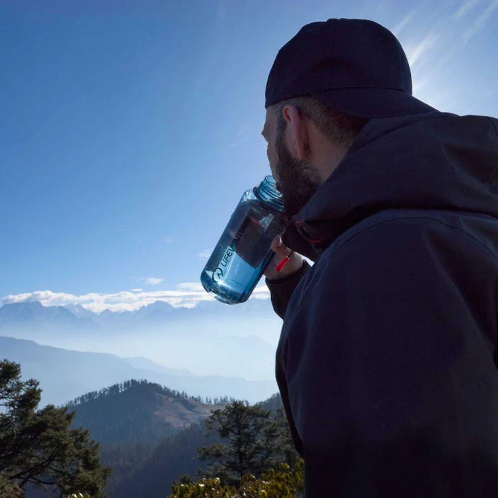 Lifeventure Tritan Flask 1 Litre Water Bottle (Navy) sip sip