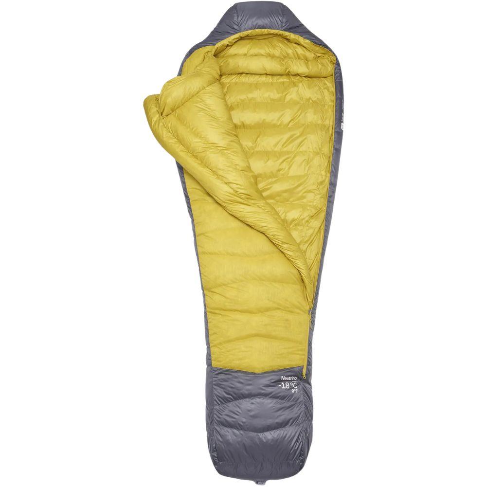 Rab Neutrino Down Sleeping Bag (-18°C) - Long - Left Zip (Graphene/Dark Pollen) open