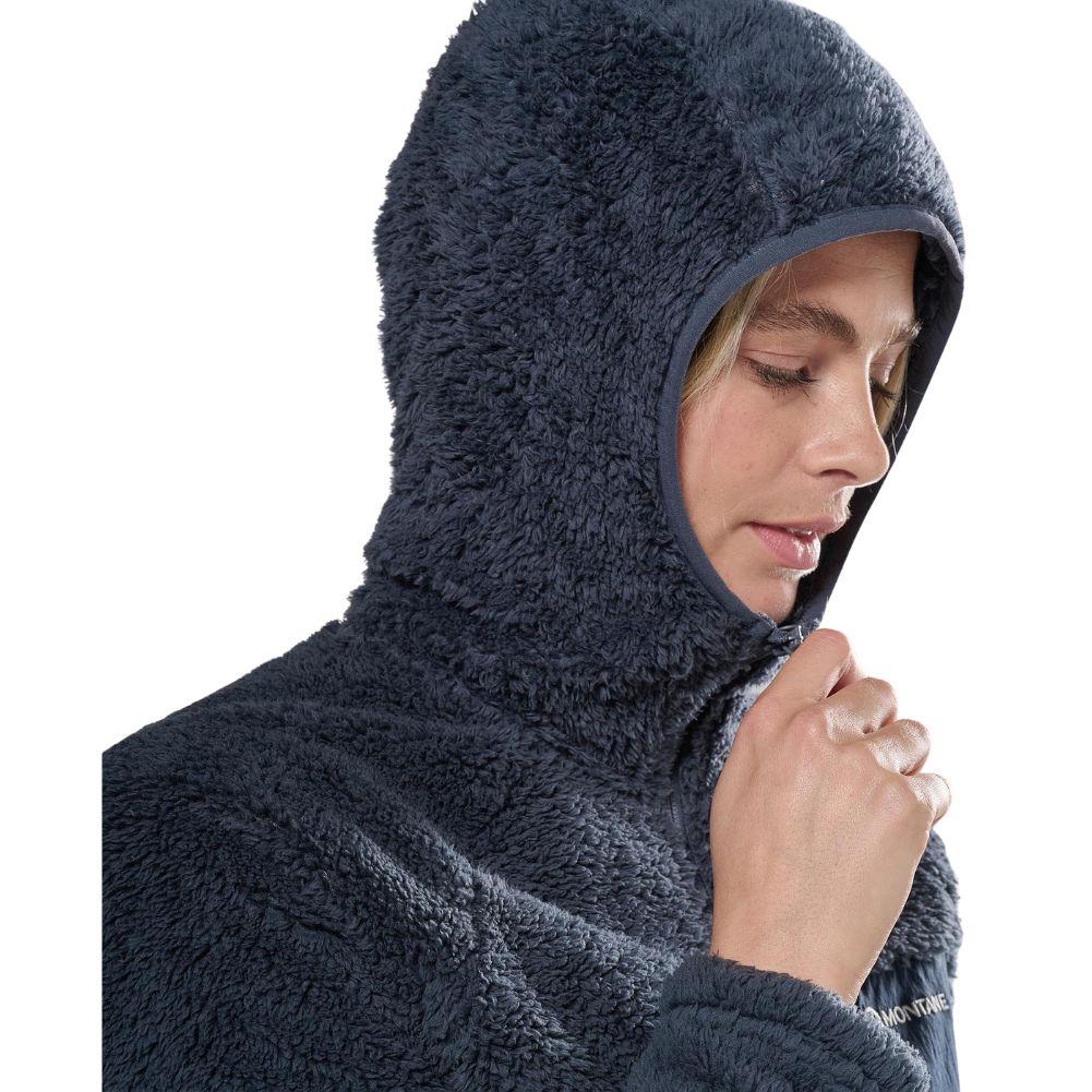 Montane Women's Caldus XT 2.0 Hooded Fleece Jacket (Dark Sky) hood up
