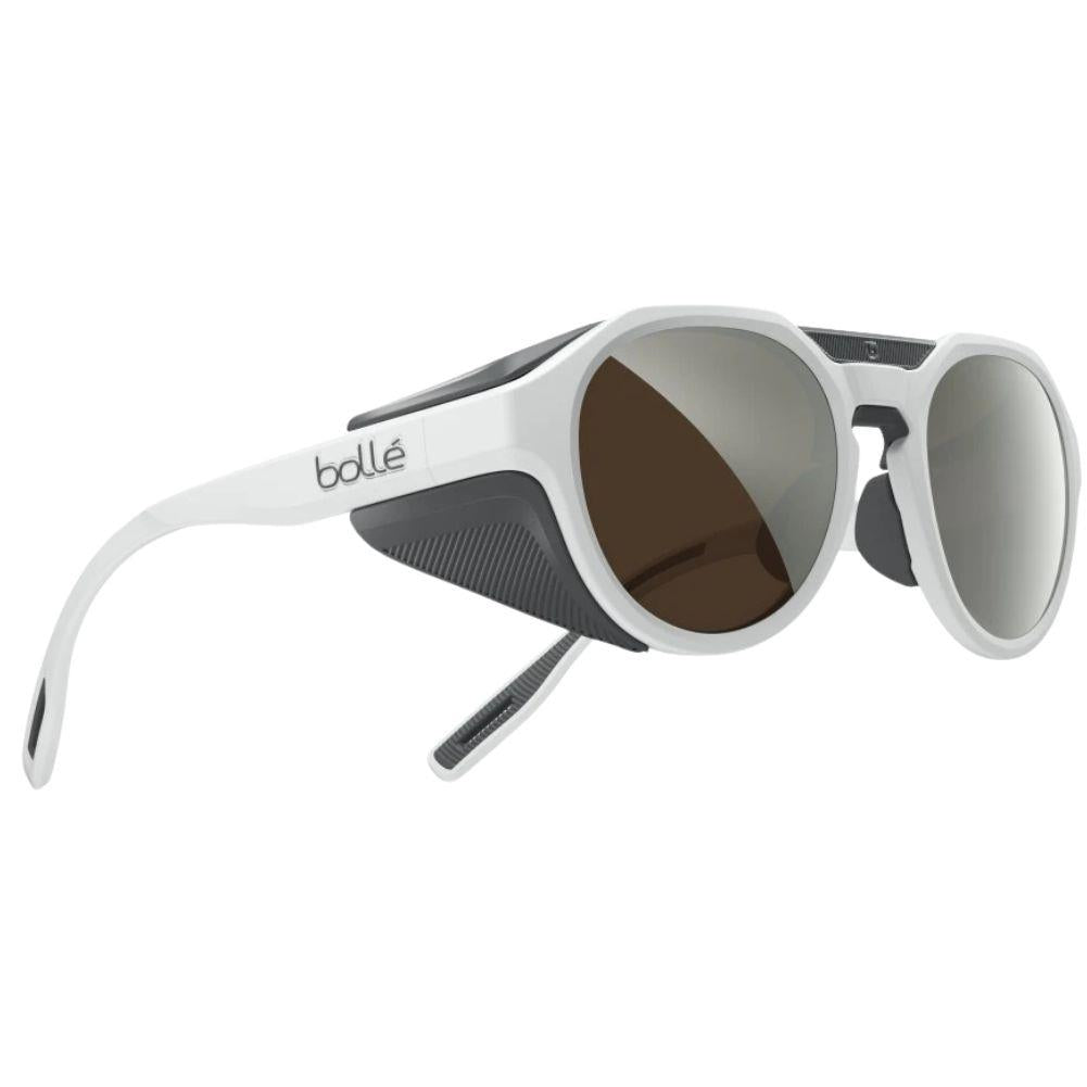 Bollé Ascender Sunglasses -  Medium (White Matte/Solace4 Brown Gun) Side