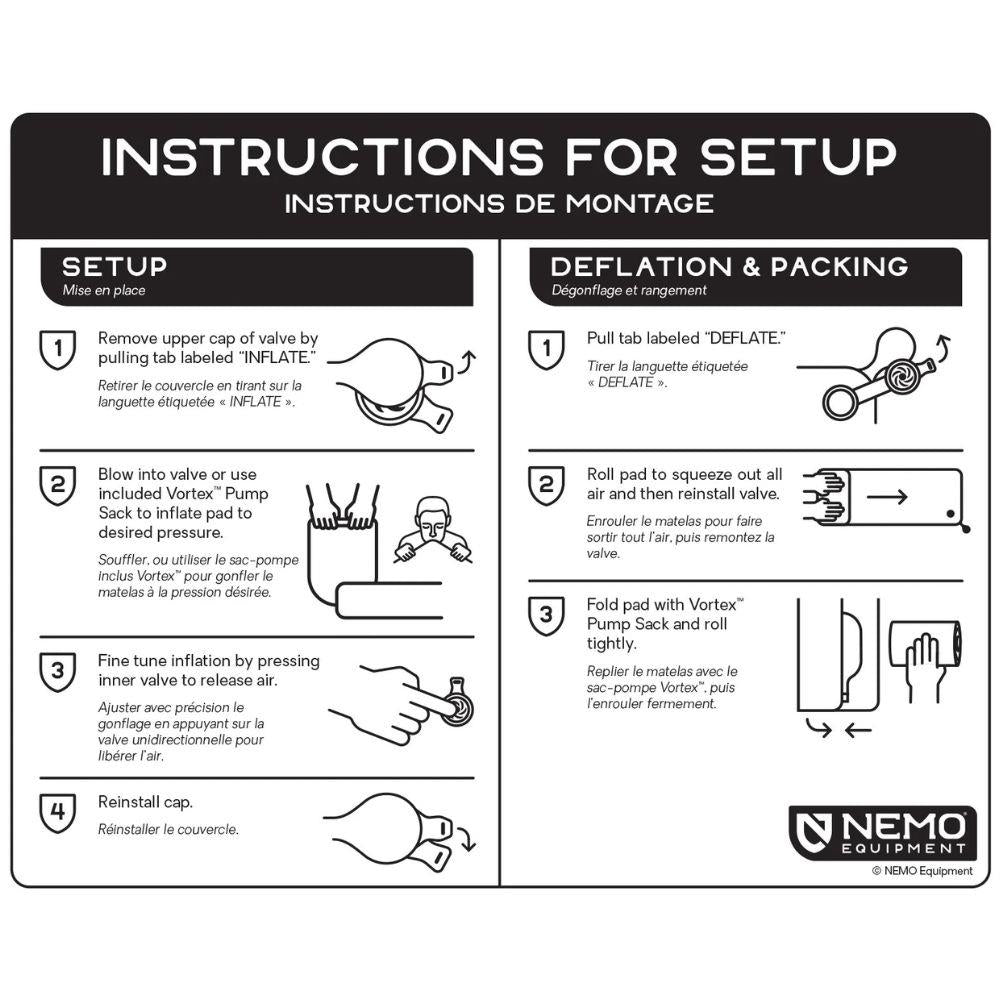 Nemo Equipment Tensor Extreme Conditions Ultralight Insulated Sleeping Pad (Long Wide) Set Up