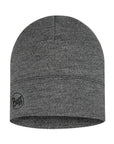 Buff Merino Midweight Beanie (Melange Light Grey) Front