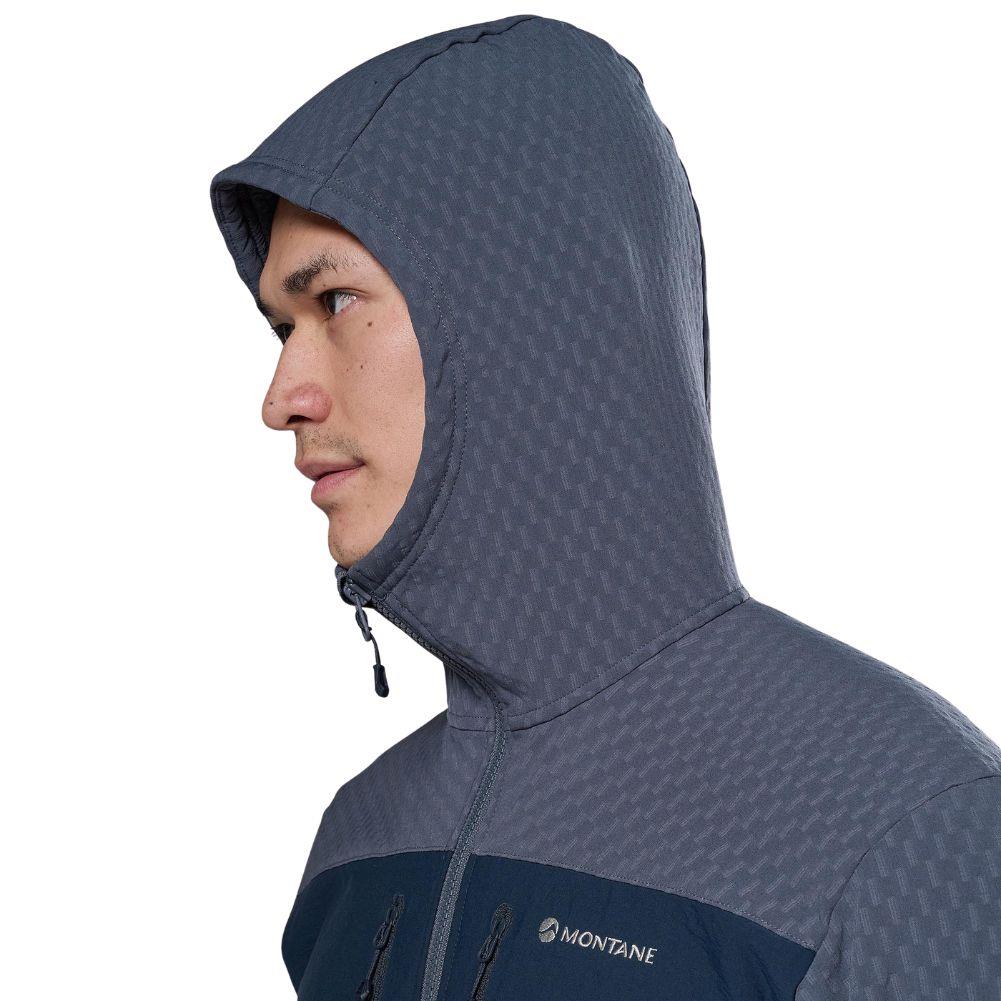 Montane Men's Dura XT Hooded Fleece Jacket (Dark Sky) Hood Up