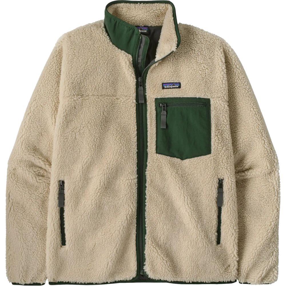 Patagonia Men's Classic Retro-X Fleece Jacket (Dark Natural w/Treeline Green)