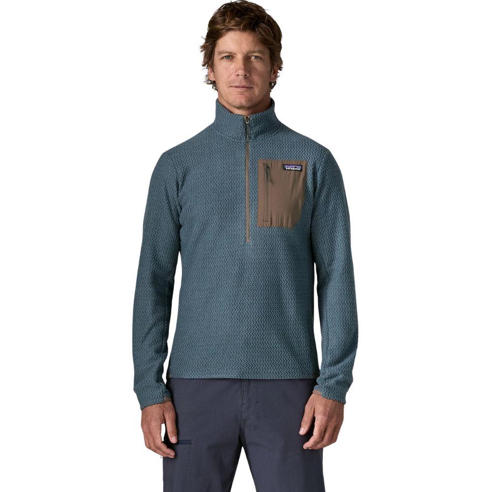 Patagonia Men's R1 Air Fleece Zip-Neck (Summit Blue) front