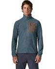 Patagonia Men's R1 Air Fleece Zip-Neck (Summit Blue) front