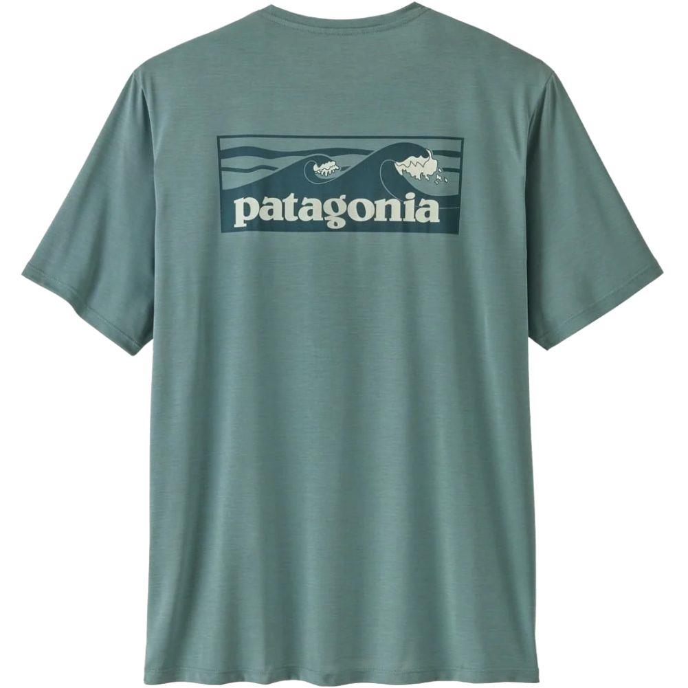 Patagonia Men's Capilene Cool Daily Shirt - Boardshort Logo (Blue Sage - Light Blue Sage X-Dye)