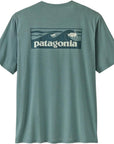 Patagonia Men's Capilene Cool Daily Shirt - Boardshort Logo (Blue Sage - Light Blue Sage X-Dye)