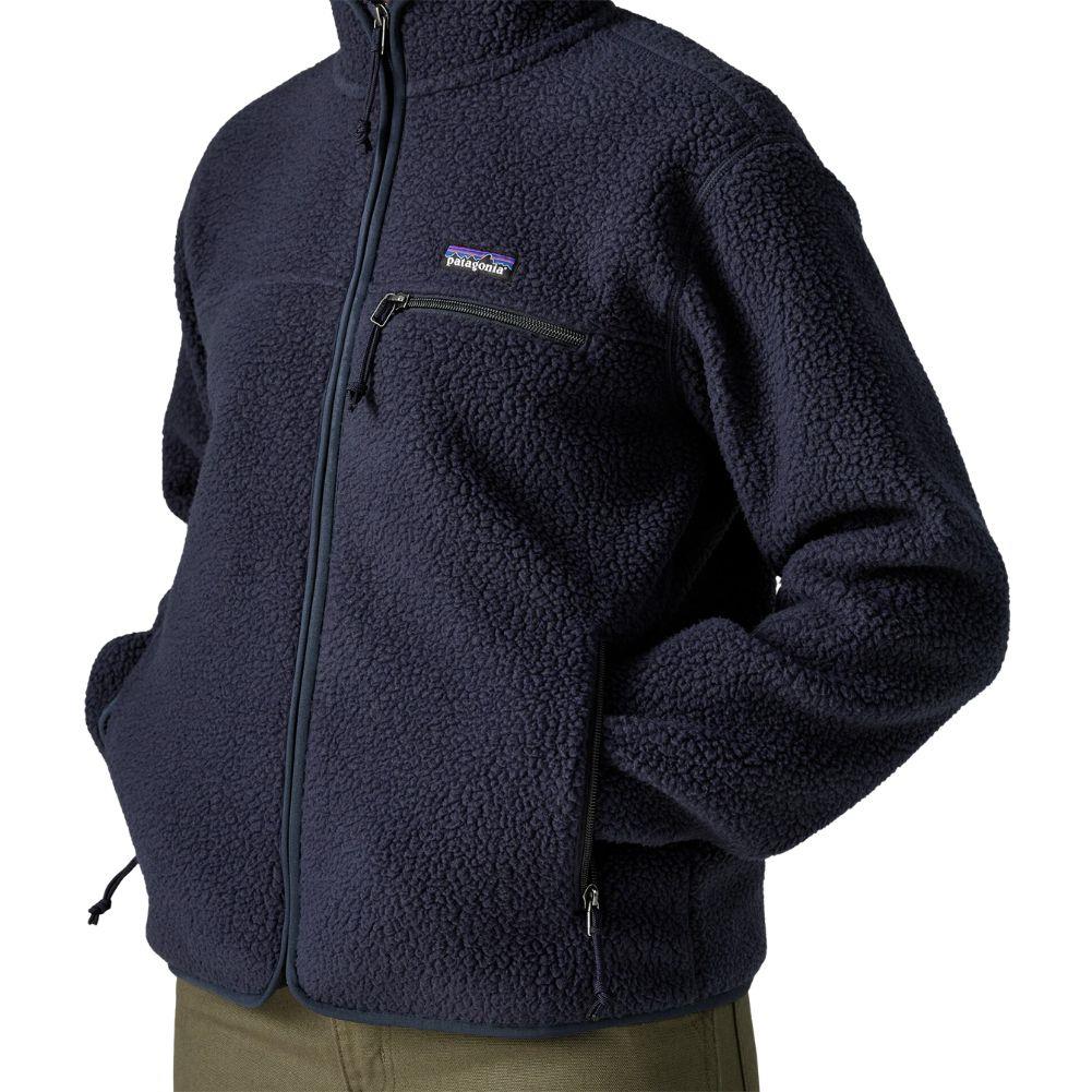 Patagonia Women's Retro Pile Fleece Hoody (Sunken Blue) hands
