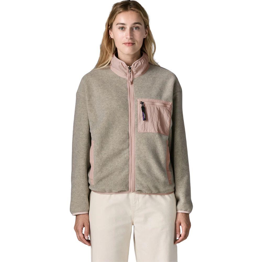 Patagonia Women's Synchilla Fleece Jacket (Oatmeal Heather w/Pink Frost) front