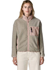 Patagonia Women's Synchilla Fleece Jacket (Oatmeal Heather w/Pink Frost) front