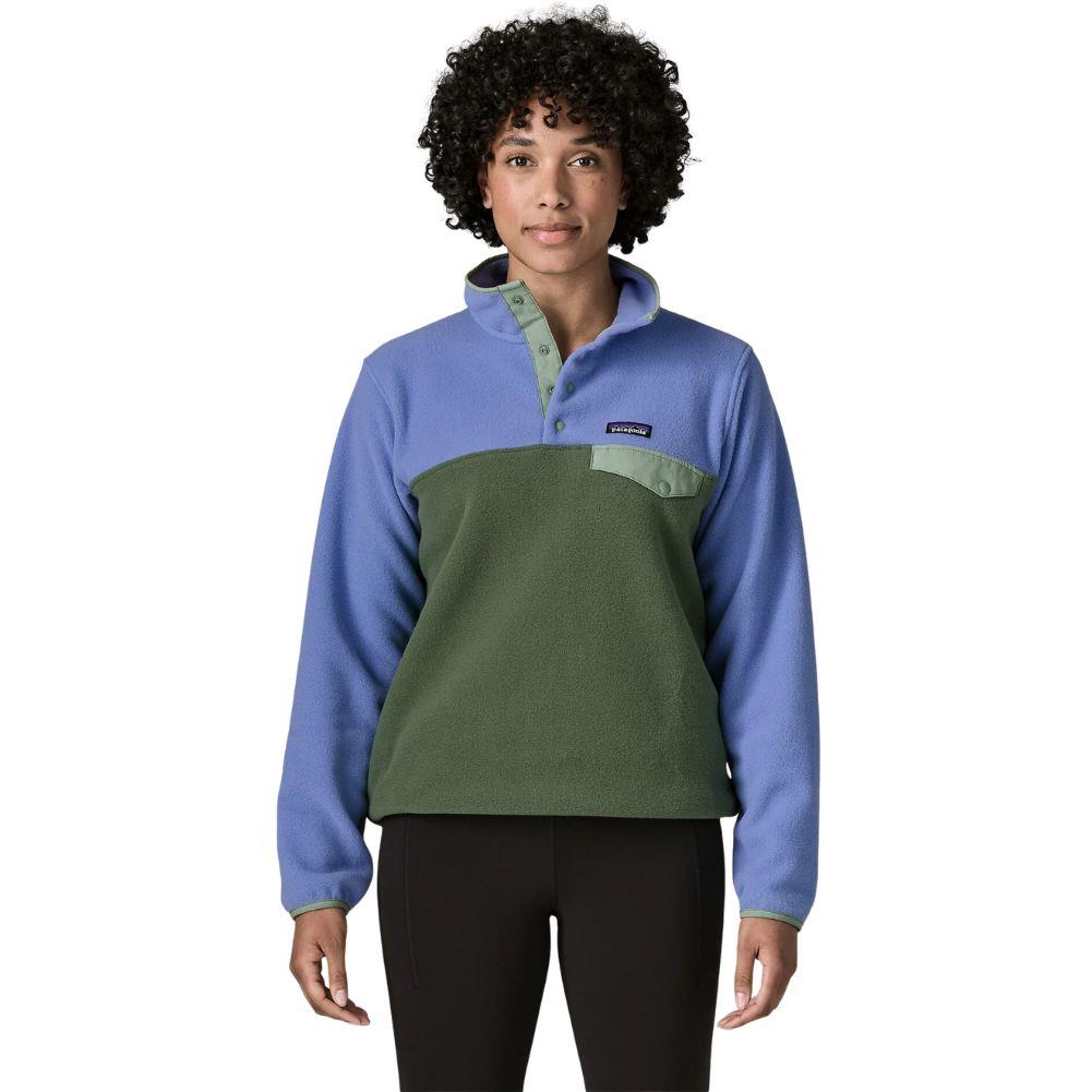 Patagonia Women's Lightweight Synchilla Snap-T Fleece Pullover (Canopy Green) front