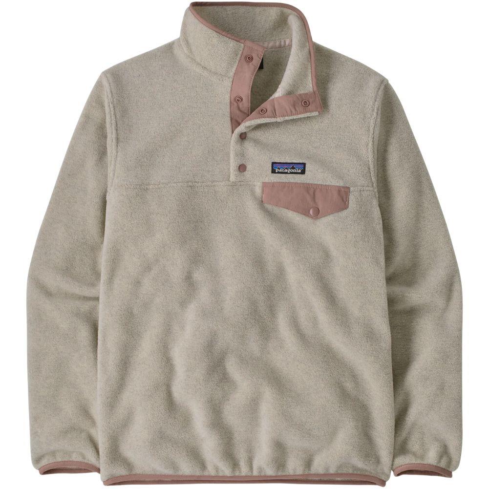 Patagonia Women's Lightweight Synchilla Snap-T Fleece Pullover (Oatmeal Heather w/Moonrise Taupe)