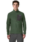 Patagonia Men's R1 Air Fleece Zip-Neck (Treeline Green) front