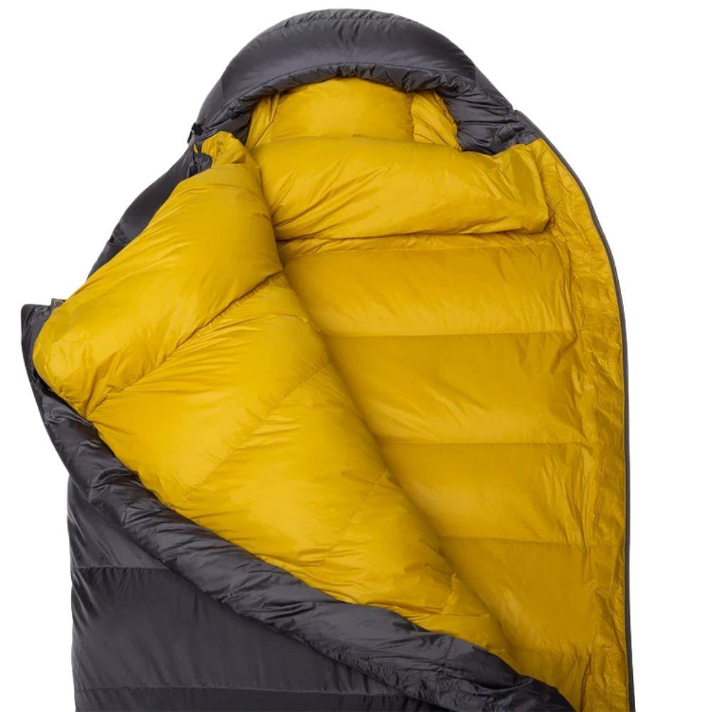 Mountain Equipment Helium GT 600 Down Sleeping Bag - Left Zip - Long (Anvil Grey) open