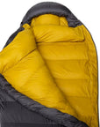 Mountain Equipment Helium GT 600 Down Sleeping Bag - Left Zip - Long (Anvil Grey) open