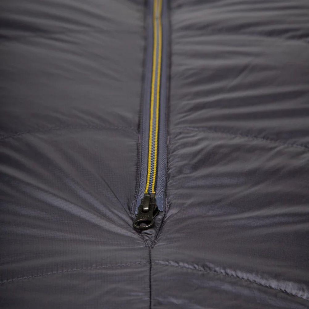 Mountain Equipment Helium GT 400 Down Sleeping Bag - Left Zip - Long (Anvil Grey) zipper