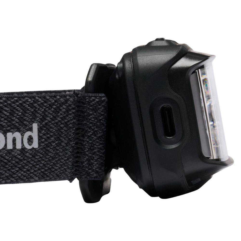 Black Diamond Storm 550 Lumen Rechargeable Headlamp (Black) Side