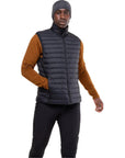 Mountain Equipment Men's Earthrise Down Vest (Black/Black)pose