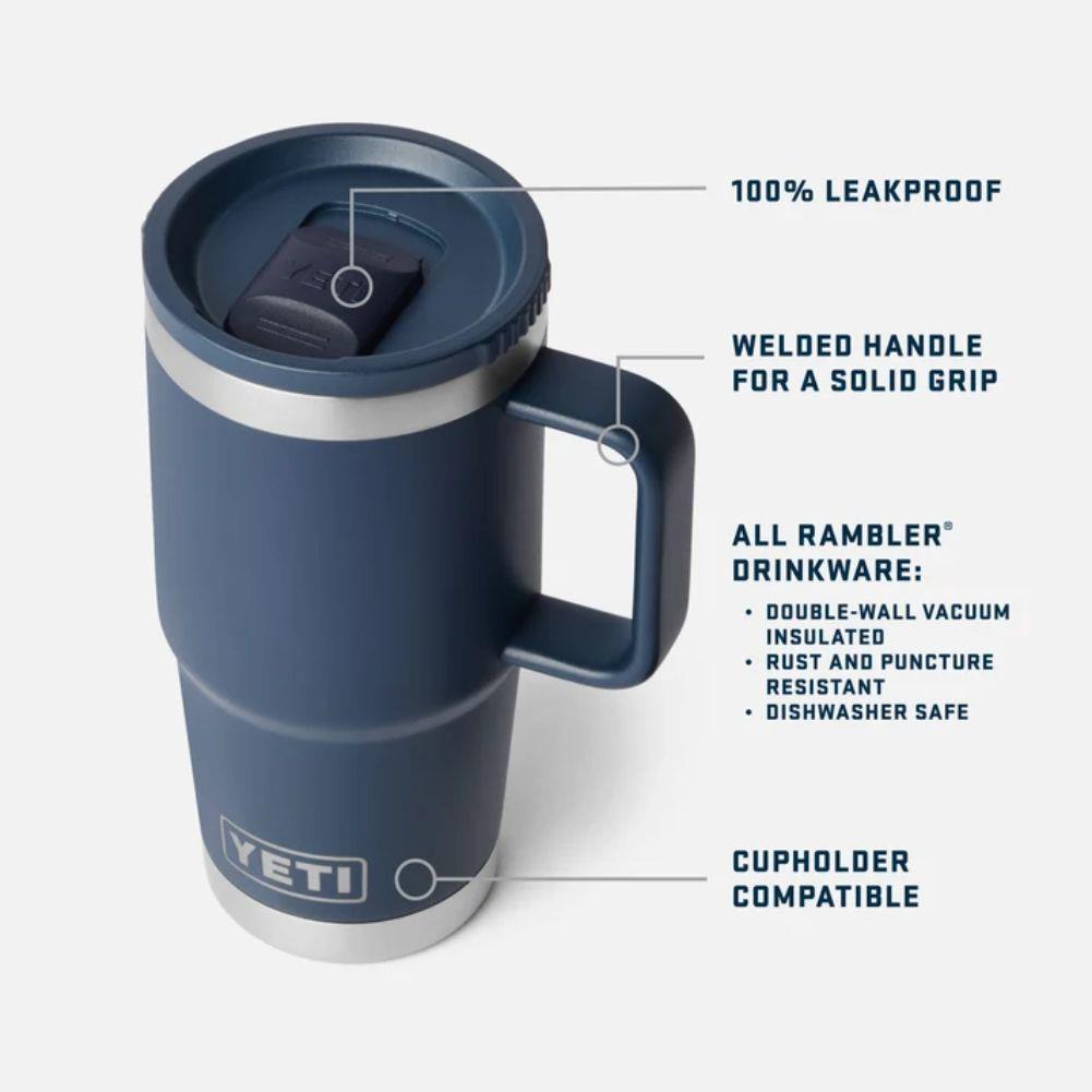 Yeti Rambler 20 oz (591 ml) Travel Mug With Leakproof Stronghold Lid (Pampa Green) info