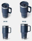 Yeti Rambler 20 oz (591 ml) Travel Mug With Leakproof Stronghold Lid (Pampa Green) sizes