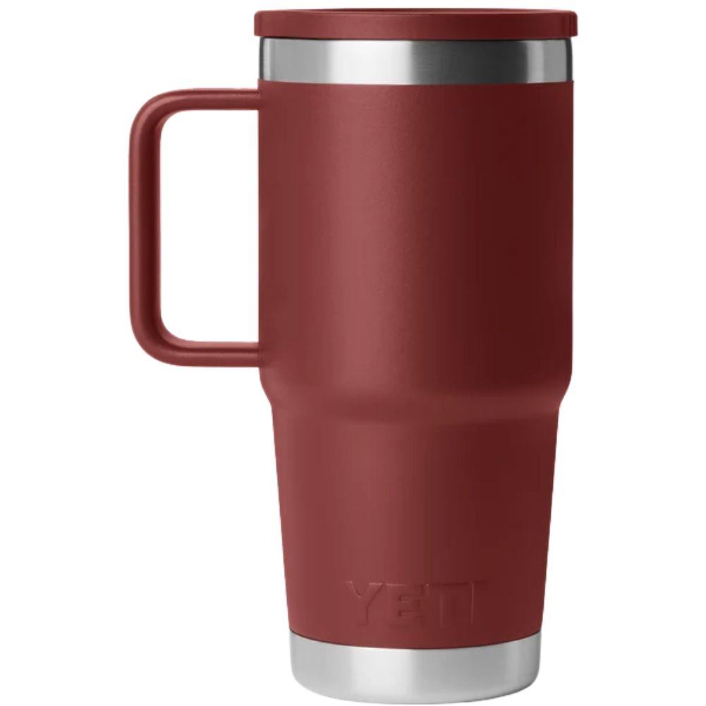 Yeti Rambler 20 oz (591 ml) Travel Mug With Leakproof Stronghold Lid (Stag Red) back