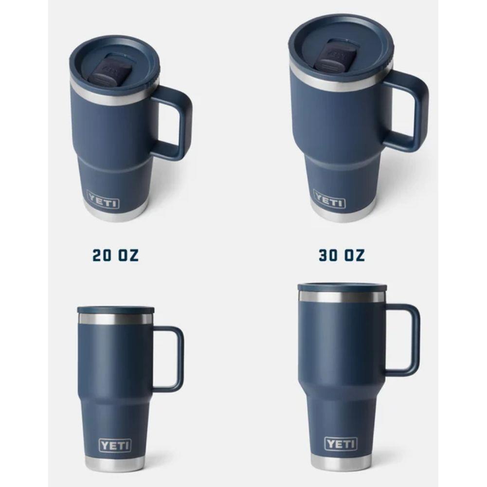 Yeti Rambler 20 oz (591 ml) Travel Mug With Leakproof Stronghold Lid (Stag Red) sizes