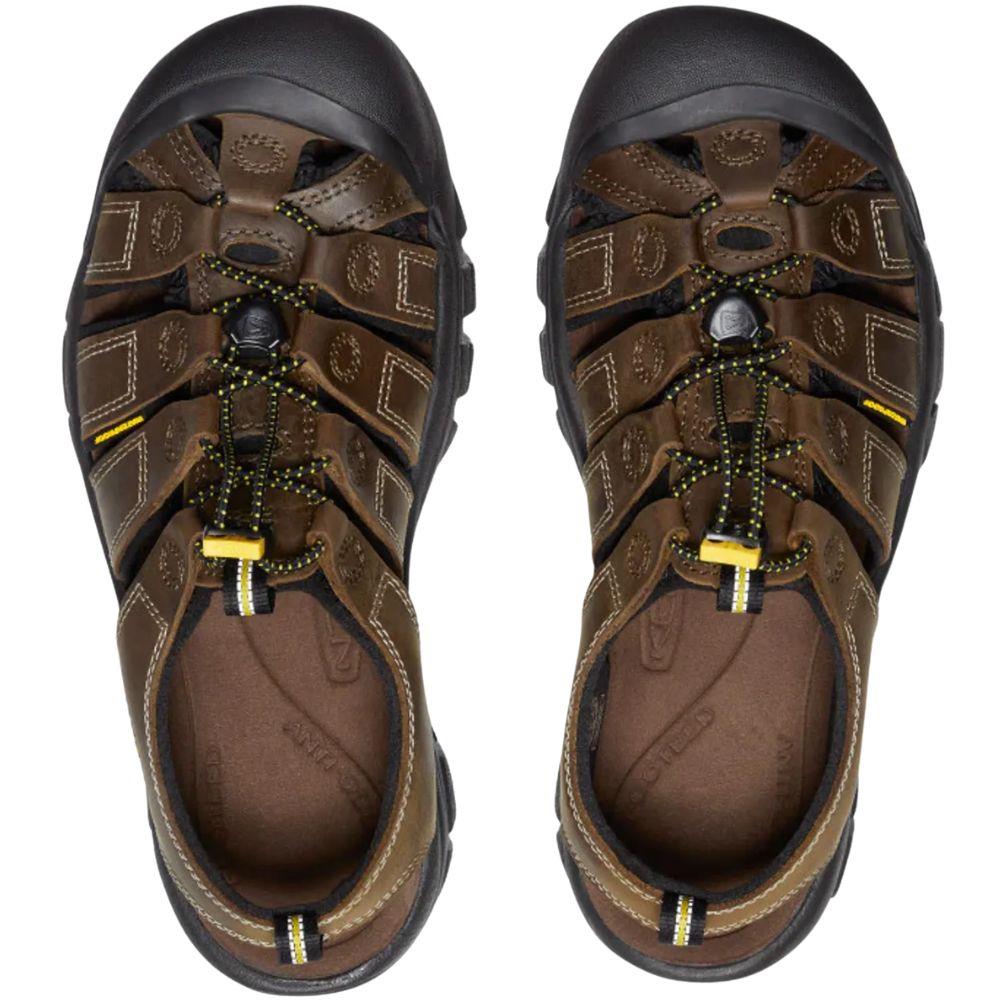 Keen Men's Newport Leather Sandals (Bison) top