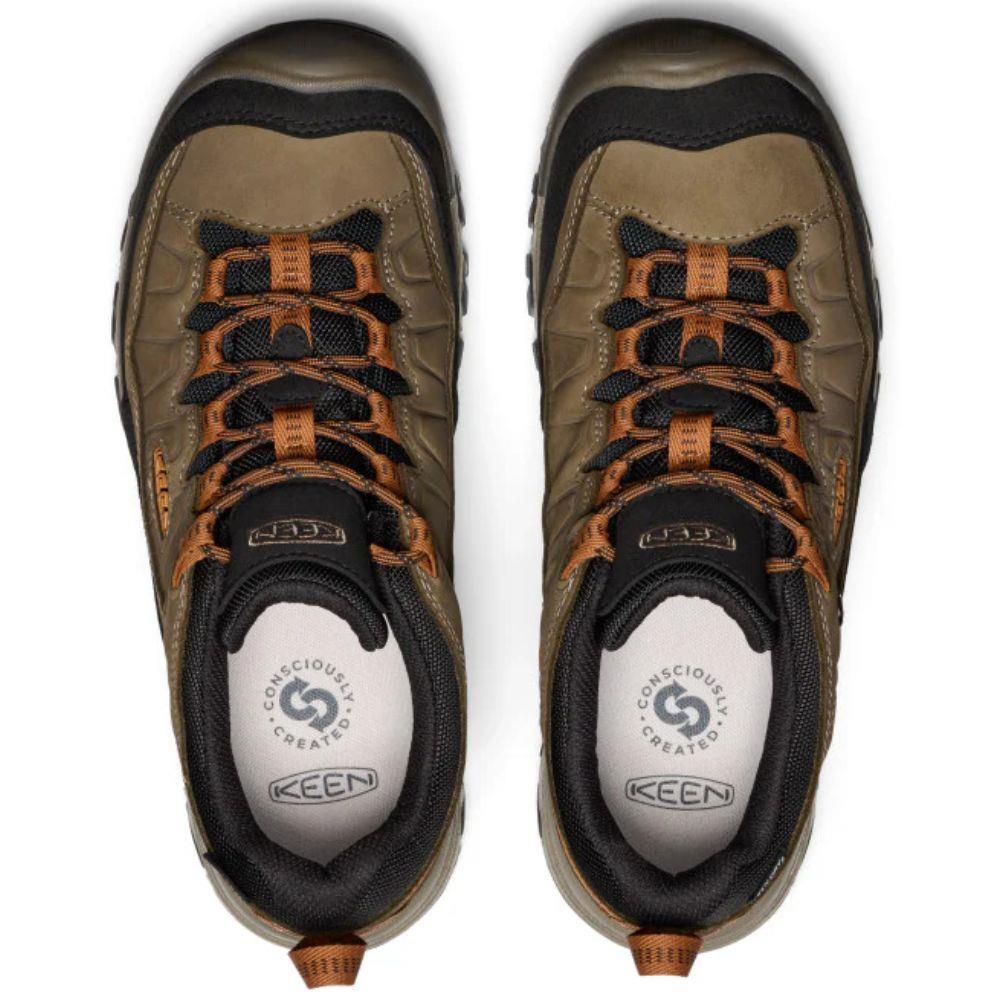 Keen Men's Targhee IV Waterproof Wide Hiking Shoe (Sea Turtle/Roasted Pecan) top