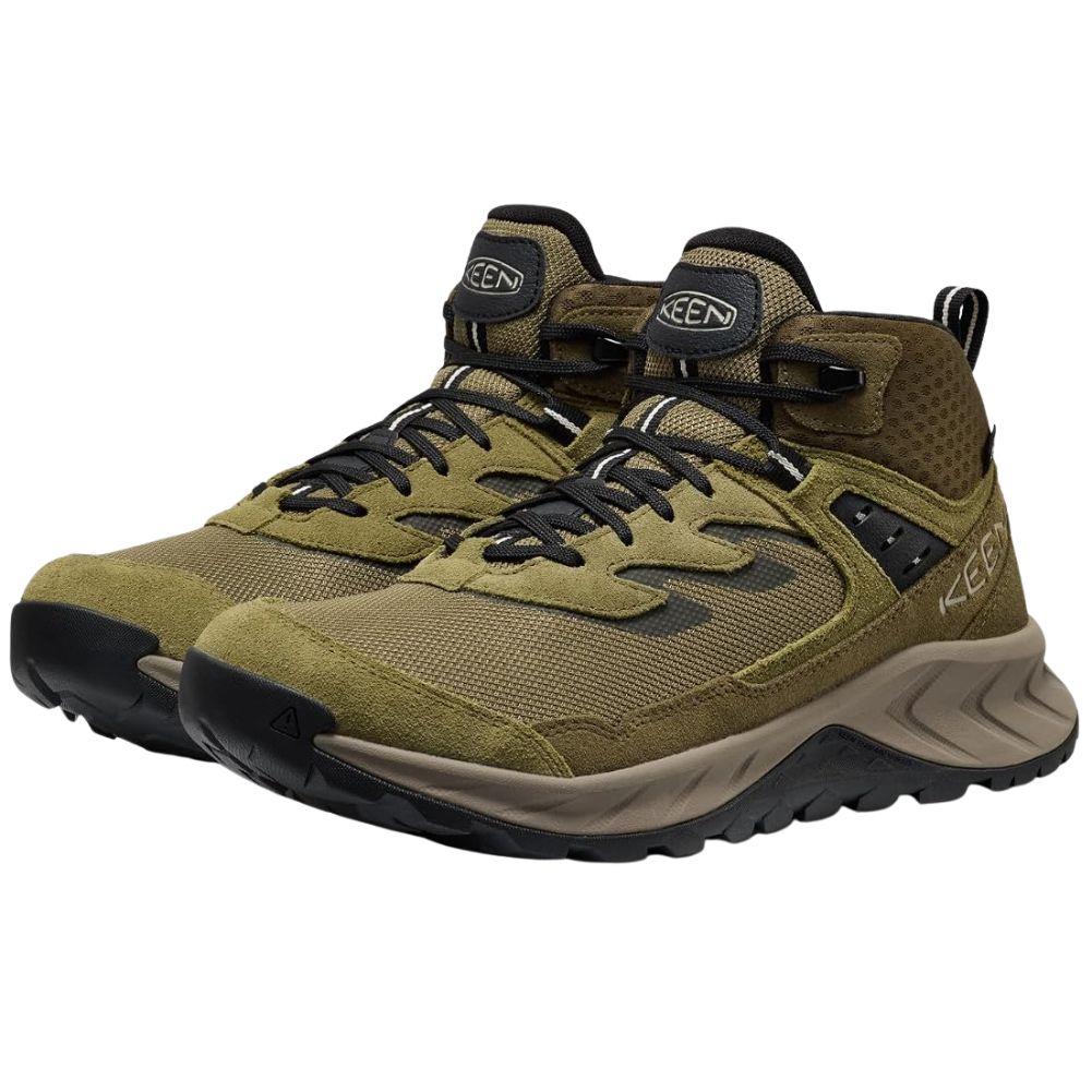 Keen Men's Hightrail Waterproof Hiking Boot (Martini Olive/Dark Olive) pair