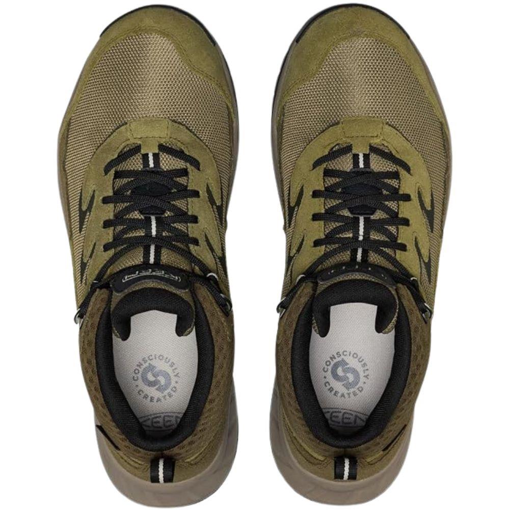 Keen Men's Hightrail Waterproof Hiking Boot (Martini Olive/Dark Olive) top view