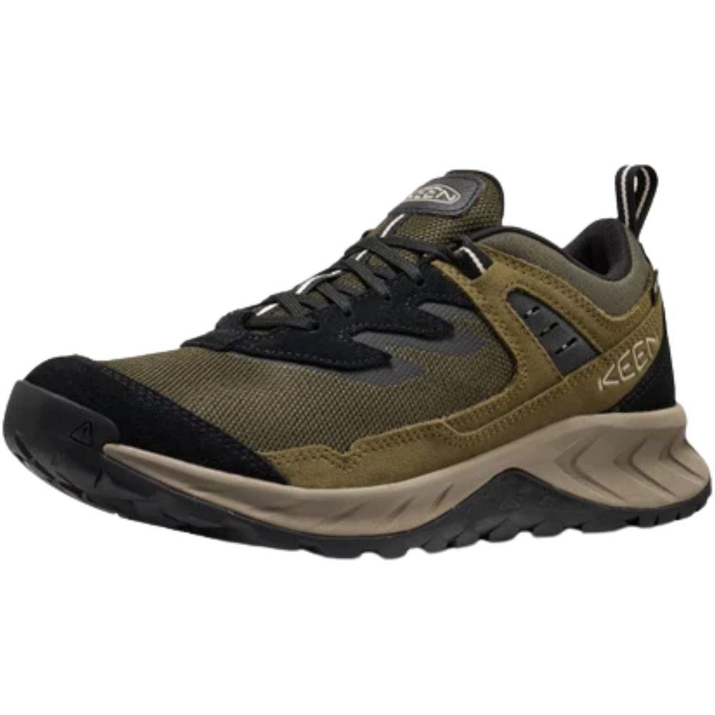 Keen Men's Hightrail Waterproof Hiking Shoe (Forest Night/Dark Olive) left angle