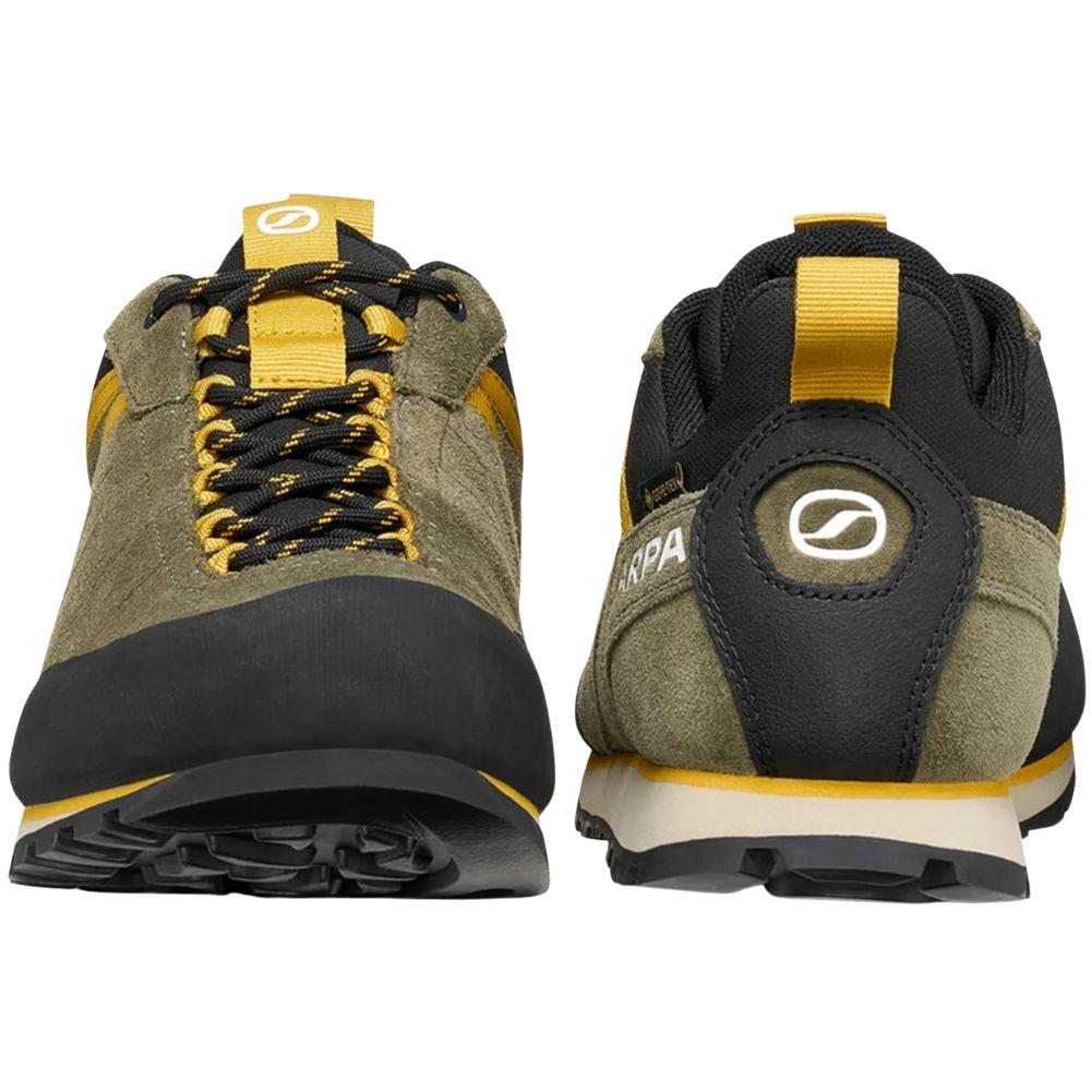 Scarpa Men's Crux 2 GTX Walking Shoe (Kalamata/Lemon Curry) front back