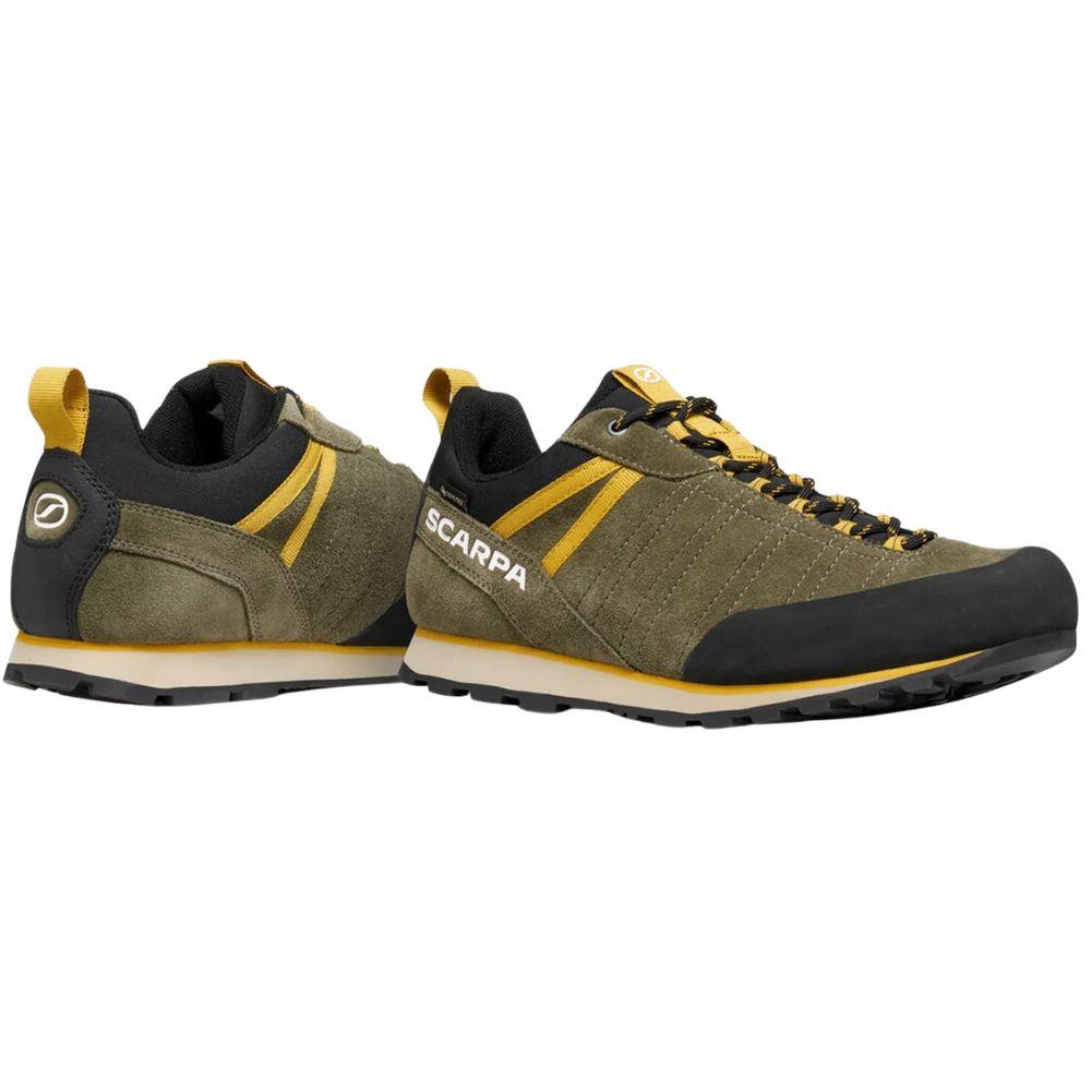 Scarpa Men's Crux 2 GTX Walking Shoe (Kalamata/Lemon Curry) pair