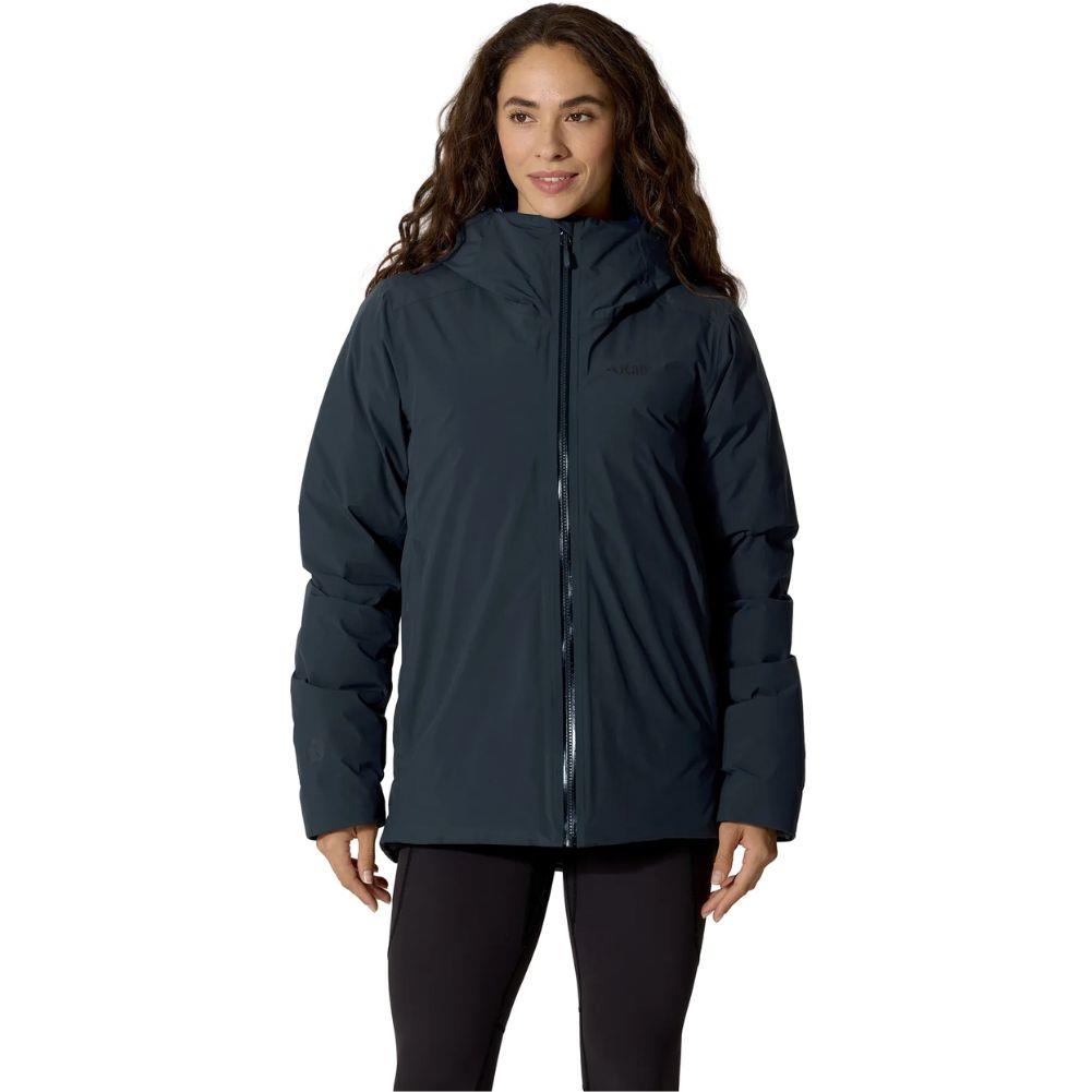 Rab Women's Valiance Waterproof Down Jacket (Galaxy Blue) half