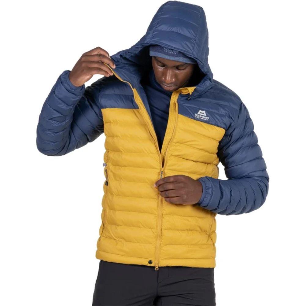 Mountain Equipment Men's Superflux Hooded Jacket (Mustard/Dusk) zipper