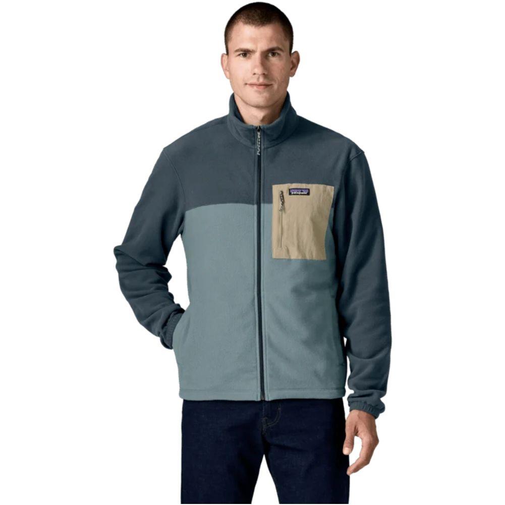 Patagonia Men's Micro D Fleece Patch Pocket Jacket (Blue Sage) half