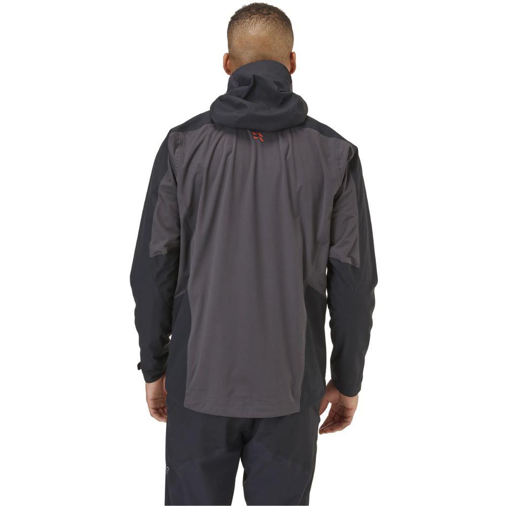 Rab Men's Kinetic Alpine 2.0 Waterproof Jacket (Anthracite) back