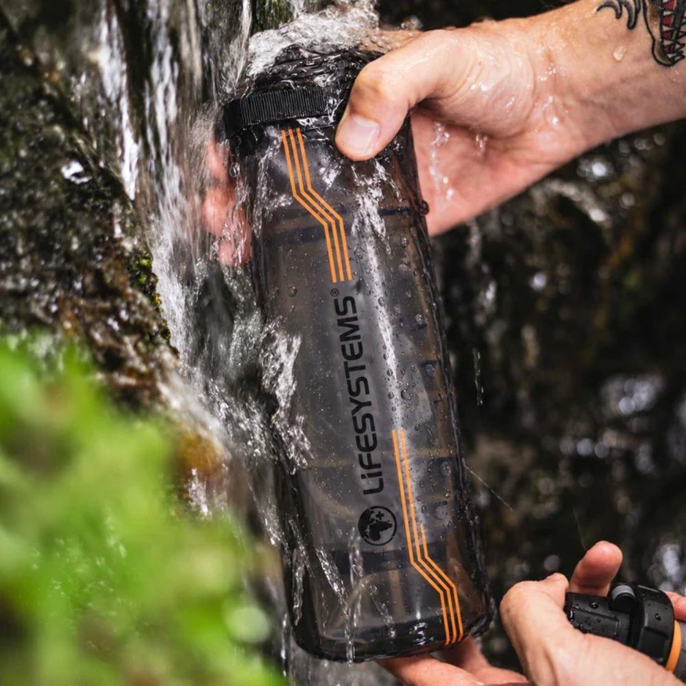 Lifesystems Water Filter Purifier 1L Soft Flask woosh